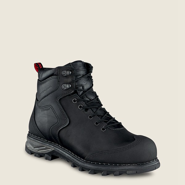 Red Wing Safety Bot Erkek - Burnside - 6-Inch Waterproof Toe - Siyah - 40VQPYJLF